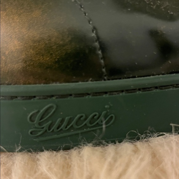 Gucci Men's Green patent leather High-Top Sneakers. RARE! New! - Picture 4 of 7